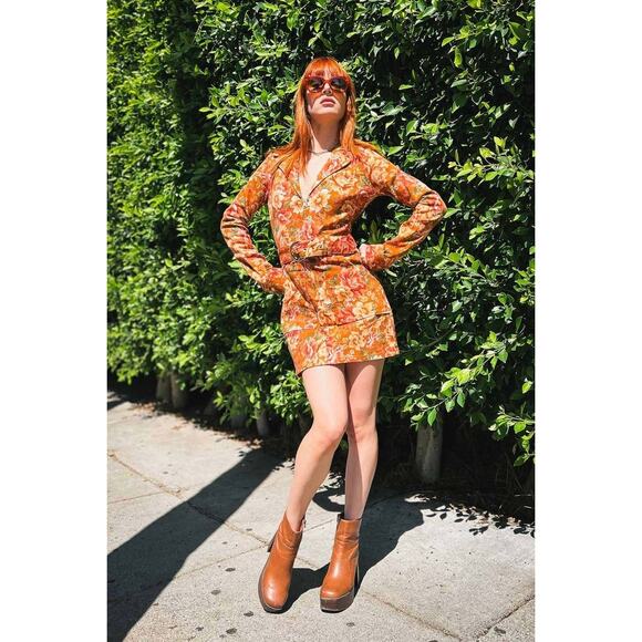 Show Me Your MuMu Dresses & Skirts - Show Me Your Mumu Outlaw Denim Long Sleeve Mini Dress Garden Harvest Size XS